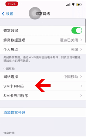 涧西苹果14维修网分享如何给iPhone14的SIM卡设置密码 